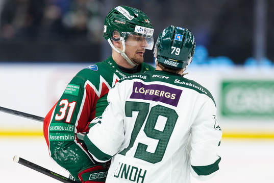 Frölundas Nicklas Lasu och Färjestads Patrik Lundh