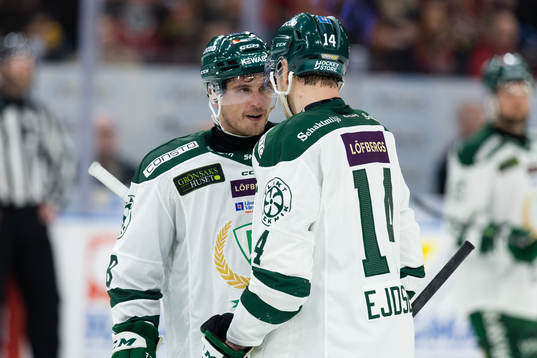 Färjestads Brandon Davidson och Färjestads Victor Ejdsell