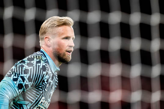 Goalkeeper Kasper Schmeichel of Denmark