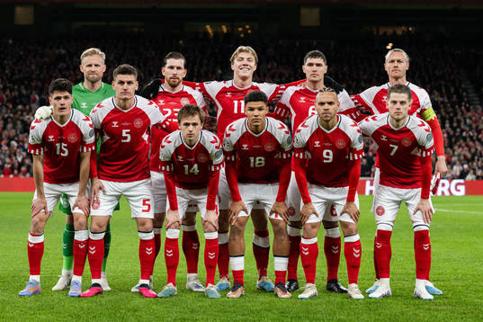 The starting eleven pose for a team photo