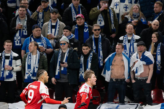 Rasmus Højlund of Denmark celebrates the 1-0 goal