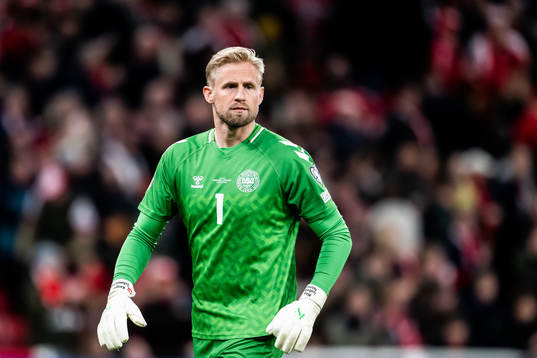 Goalkeeper Kasper Schmeichel of Denmark