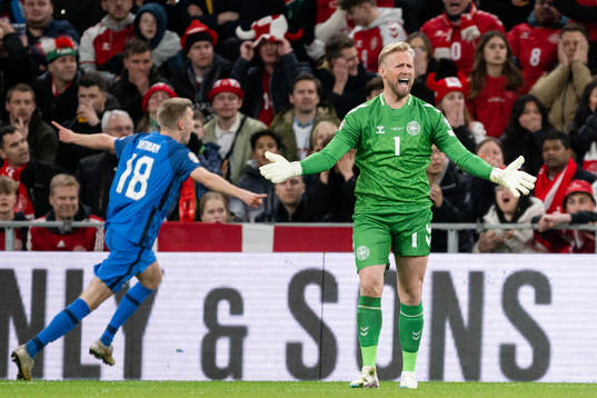 Oliver Antman of Finland celebrates the 1-1 goal behind