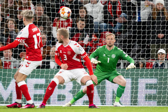 Goalkeeper Kasper Schmeichel of Denmark
