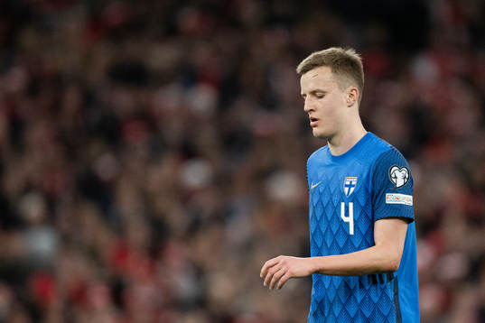 Robert Ivanov of Finland looks dejected