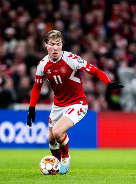 Rasmus Højlund of Denmark