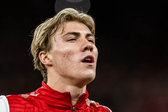 Rasmus Højlund of Denmark