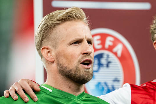 Goalkeeper Kasper Schmeichel of Denmark