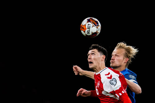 Andreas Christensen of Denmark and Joel Pohjanpalo of