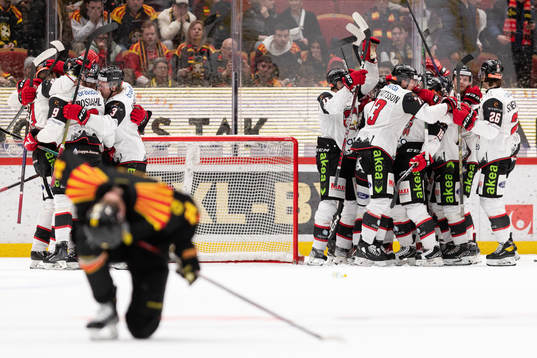 Malmö Redhawks spelare jublar