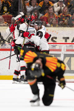 Malmö Redhawks spelare jublar
