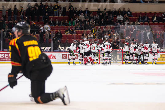 Malmö Redhawks spelare jublar