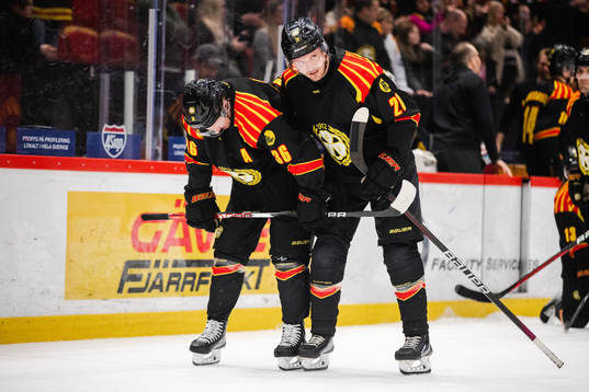 Brynäs Linus Ölund och Johannes Kinnvall deppar