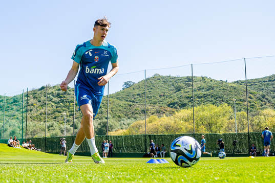 Jørgen Strand Larsen of the Norwegian national football