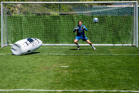 Goalkeeper Ørjan Håskjold Nyland of the Norwegian