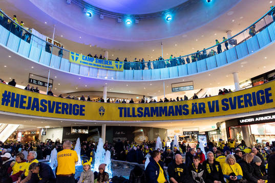Banners inside Mall of Scandinavia