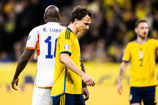 Hjalmar Ekdal of Sweden looks dejected