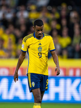 Alexander Isak of Sweden looks dejected