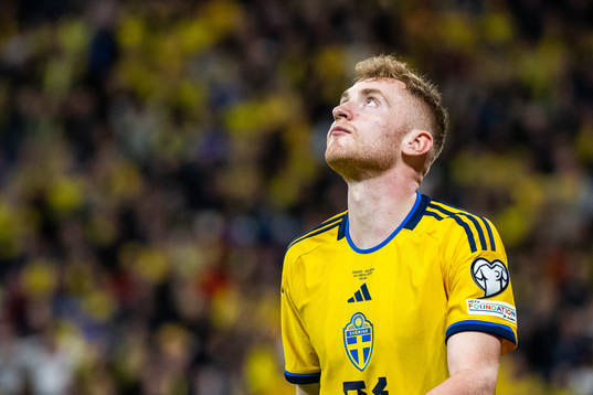 Dejan Kulusevski of Sweden looks dejected