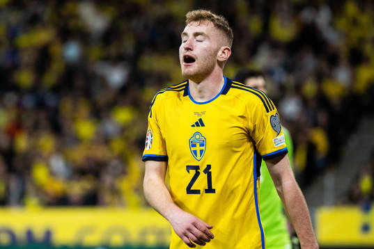 Dejan Kulusevski of Sweden looks dejected