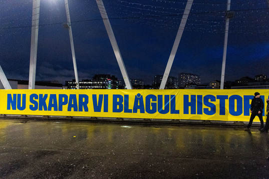 Banners outside