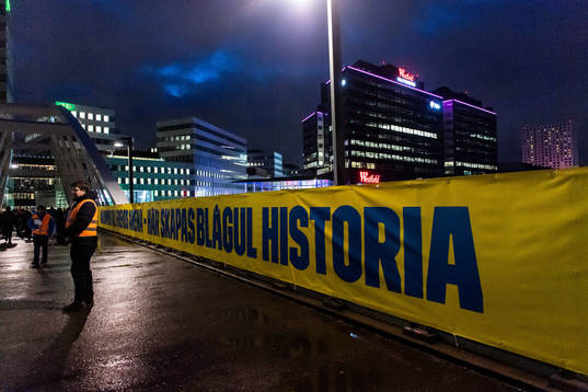 Banners outside