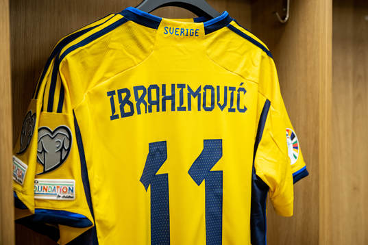 The jersey of Zlatan Ibrahimovic
