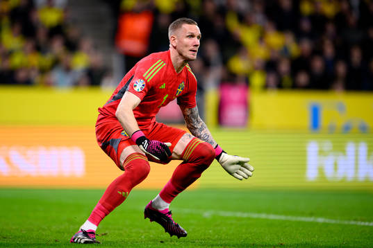 Goalkeeper Robin Olsen of Sweden