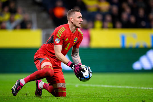 Goalkeeper Robin Olsen of Sweden