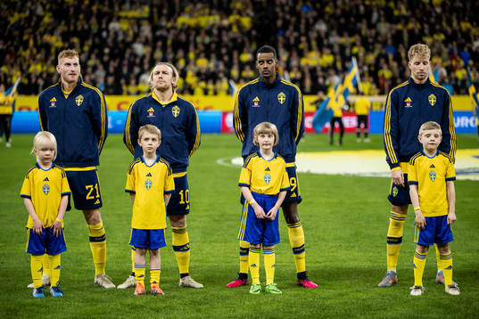Dejan Kulusevski, Emil Forsberg, Alexander Isak and Samuel