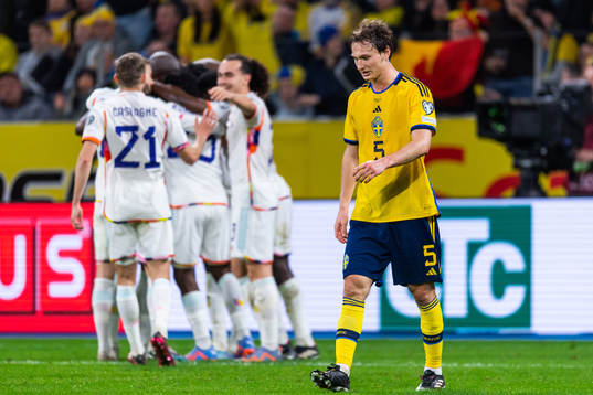 Hjalmar Ekdal of Sweden looks dejected