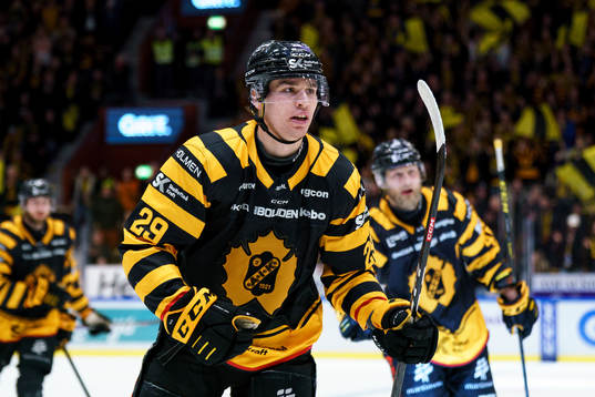 Skellefteå AIKs Albin Sundsvik jublar