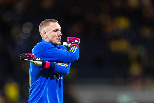 Goalkeeper Robin Olsen of Sweden