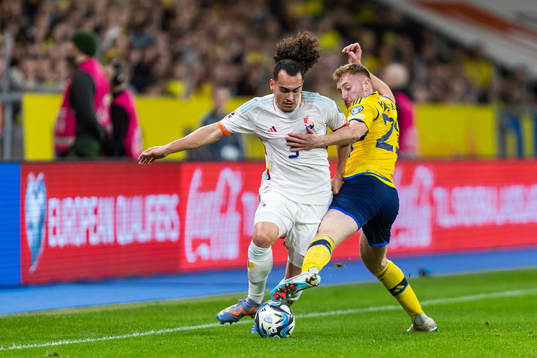 Arthur Theate of Belgium and Dejan Kulusevski of Sweden