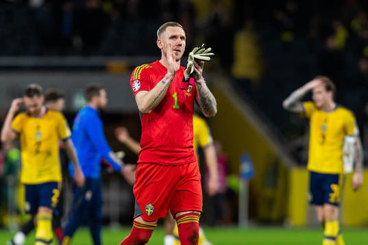 goalkeeper Robin Olsen of Sweden looks dejected