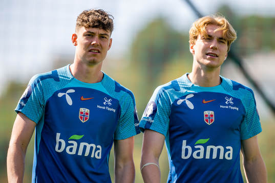 Jørgen Strand Larsen and Kristian Thorstvedt of the