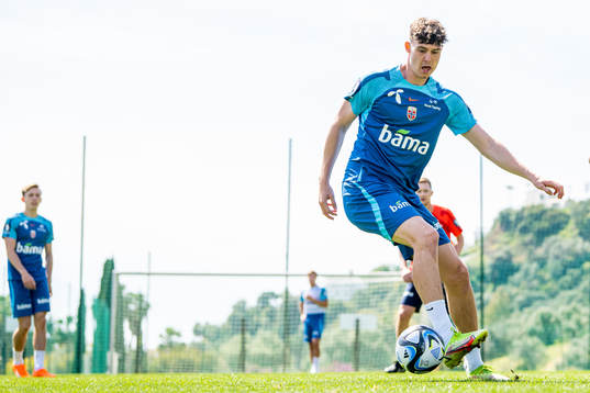 Jørgen Strand Larsen of the Norwegian national football