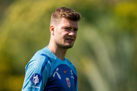 Alexander Sørloth of the Norwegian national football team