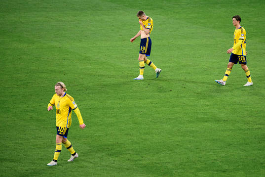 Emil Forsberg, Mattias Svanberg and Kristoffer Olsson of