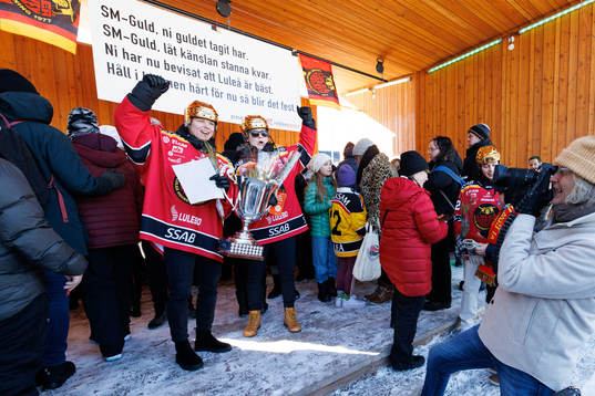 Luleås spelare jublar