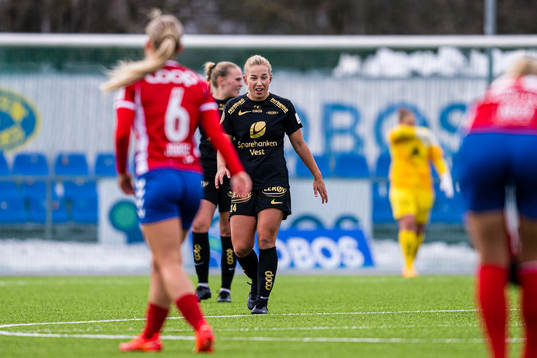 Rikke Bogetveit Nygard of Brann looks dejected