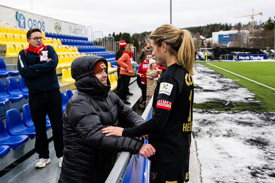 Markus Neby and Andrine Stolsmo Hegerberg of Brann