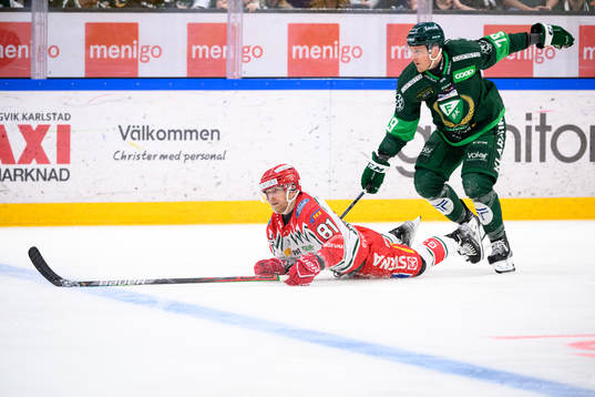 Frölundas Ryan Lasch och Färjestads Patrik Lundh