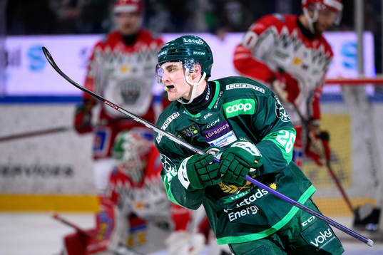Färjestads Joel Nyström jublar