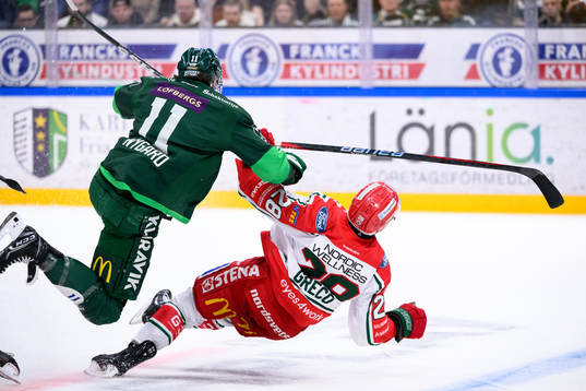 Färjestads Joakim Nygård och Frölundas Anthony Greco