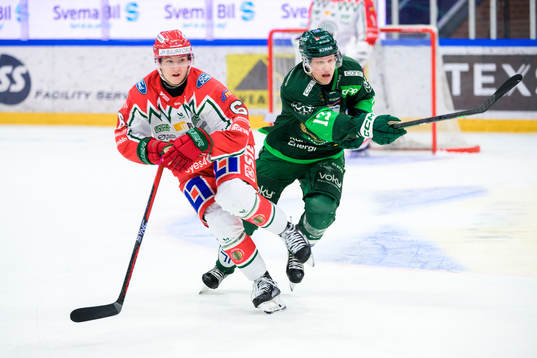 Frölundas Filip Hasa och Färjestads Daniel Viksten