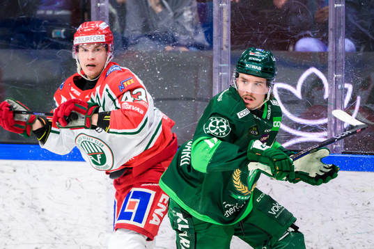 Frölundas Tom Nilsson och Färjestads Joakim Nygård