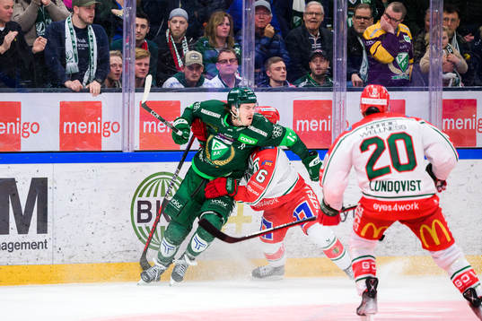 Färjestads Joakim Nygård och Frölundas Filip Hasa