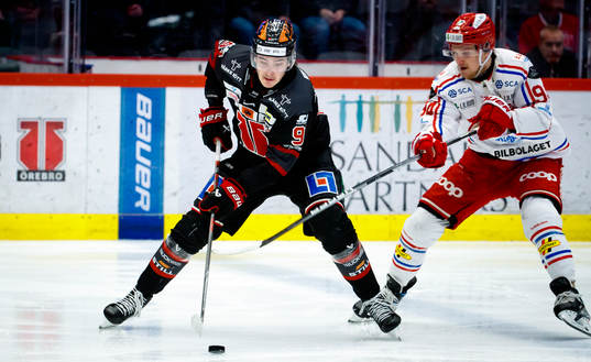 Örebros Leo Carlsson och Timrås Sebastian Hartmann
