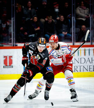 Örebros Leo Carlsson och Timrås Sebastian Hartmann